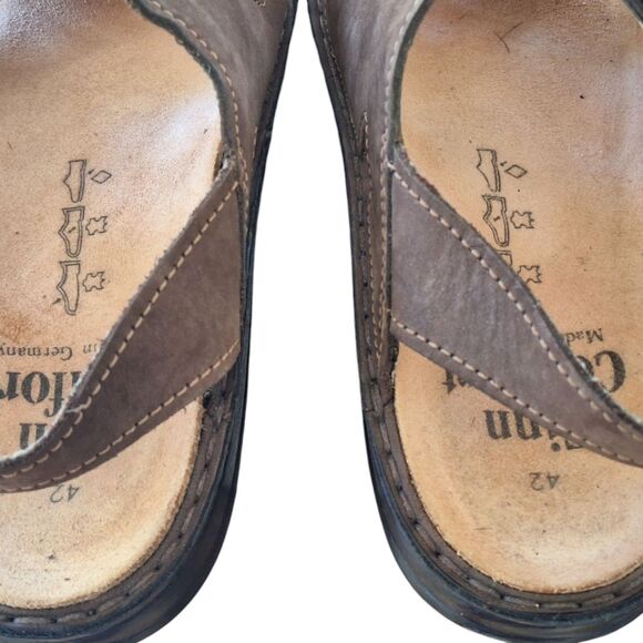 Finn Comfort Toro-Soft Men's 9 Oxide Brown Leather Sandals Adjustable Straps 42 - Picture 10 of 14